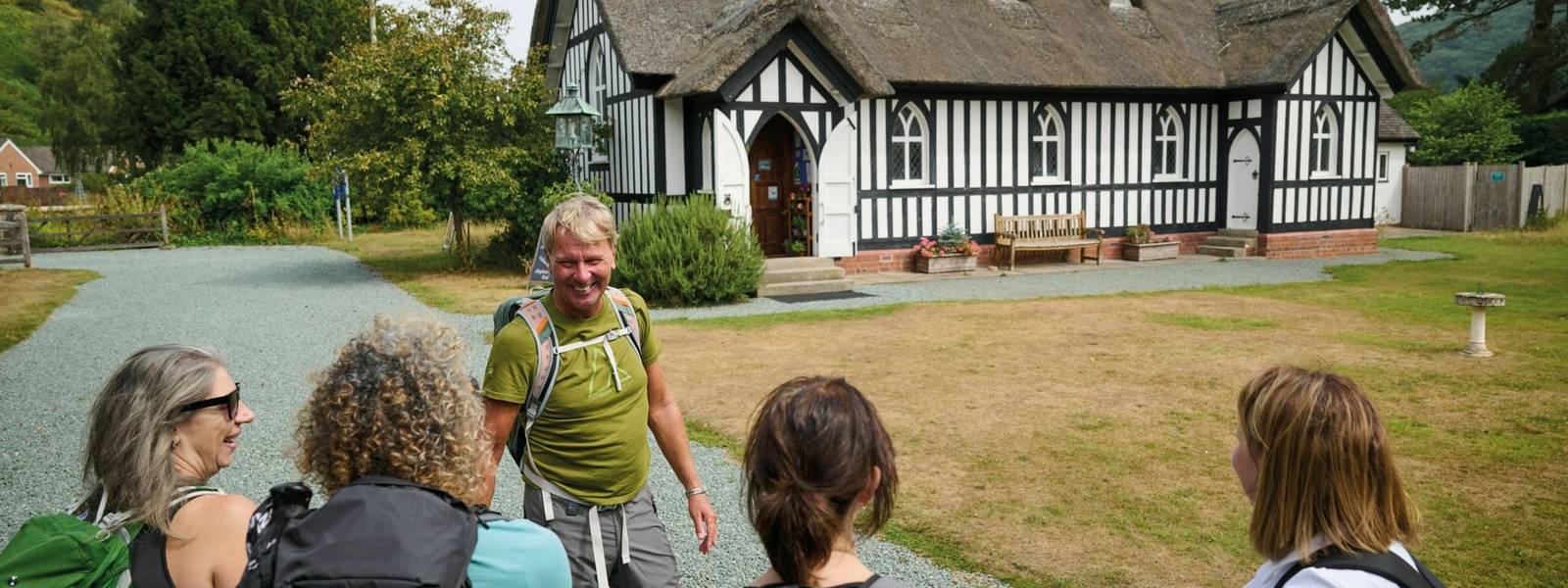 Walking with sightseeing