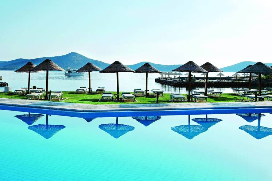 Pool area at Porto Elounda Resort and Spa