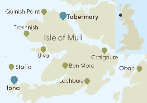 Itinerary Map - Mull & Iona Guided Island Hopping Holiday