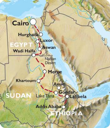 CAIRO to ADDIS ABABA (38 days) Nile Trans