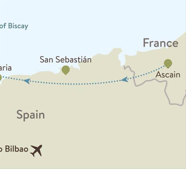 Basque Country Itinerary Map