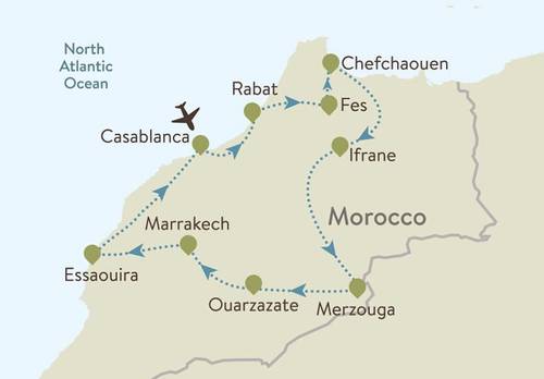 Morocco Itinerary Map
