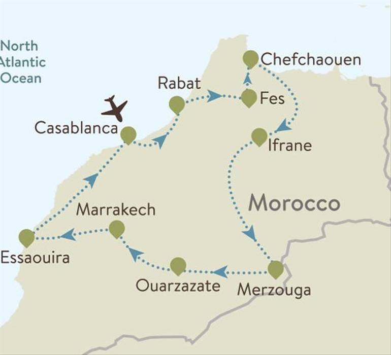 Morocco Itinerary Map
