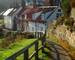 Picturesque cottages in Sandsend near Whitby, North Yorkshire, UK.