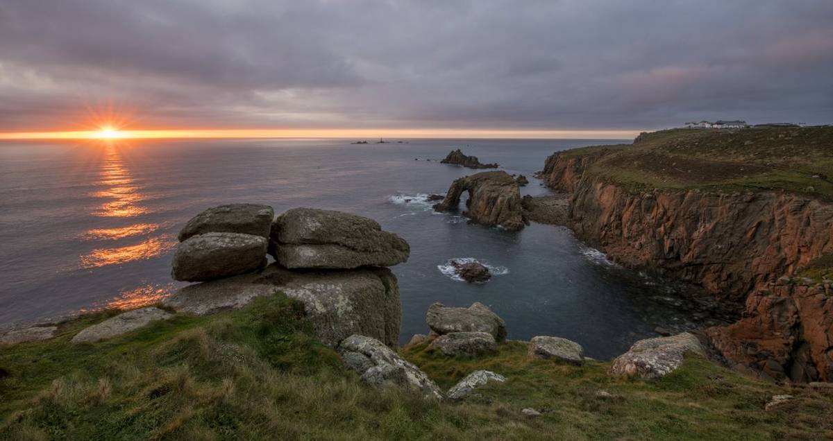 The view from Land's End in Cornwall.