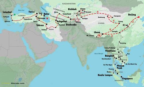 ISTANBUL to BEIJING (98 days) Turkey, Iran, The 'Stans' & China