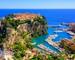 Old town and Prince Palace on the rock in Mediterranean Sea, Monaco, southern France