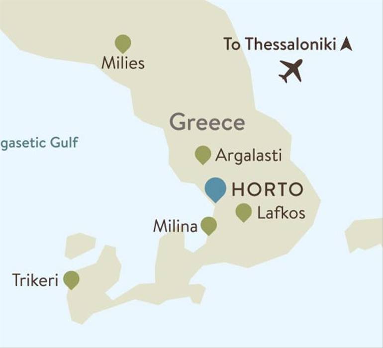 Pelion Itinerary Map