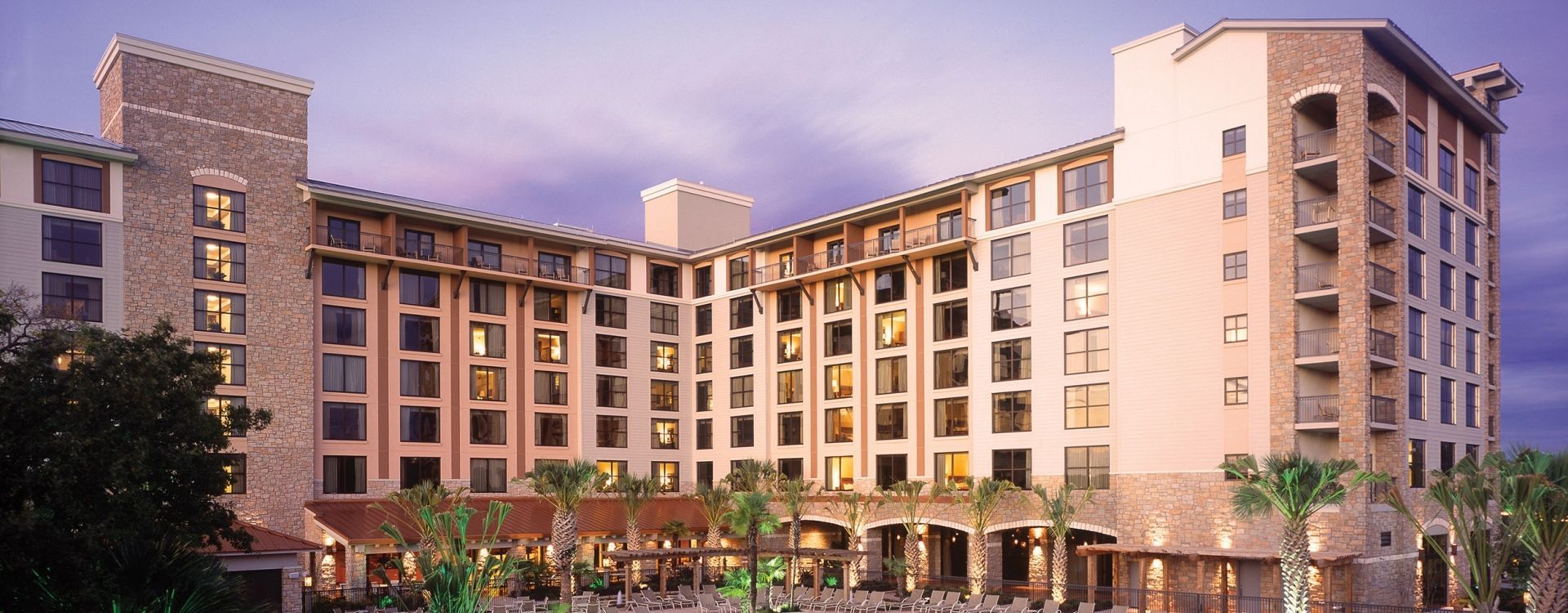 Horseshoe Bay Resort tower dusk.jpg