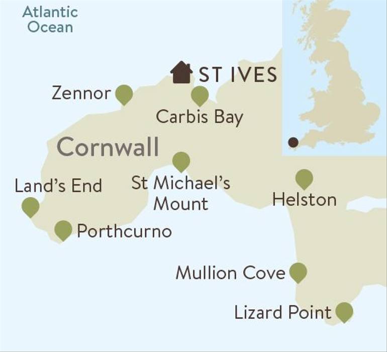 Cornwall Family Walking Itinerary Map