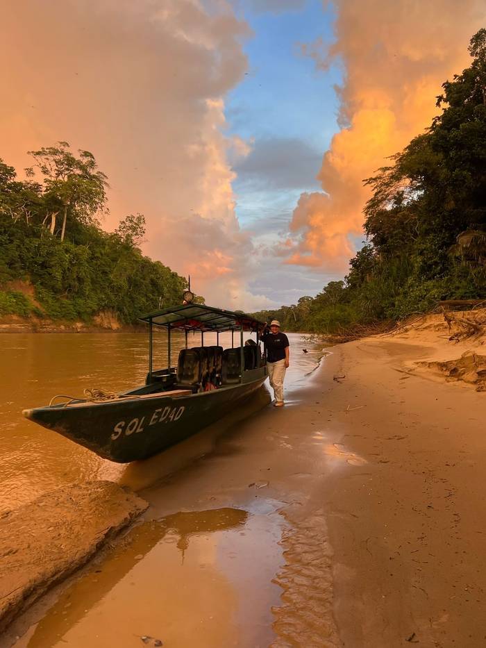 Lago Soledad - Boat on Riverbank.jpeg
