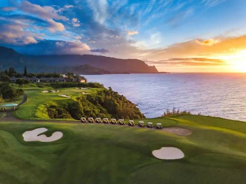 Marriott's Kauai Beach Club sunset golf.jpg