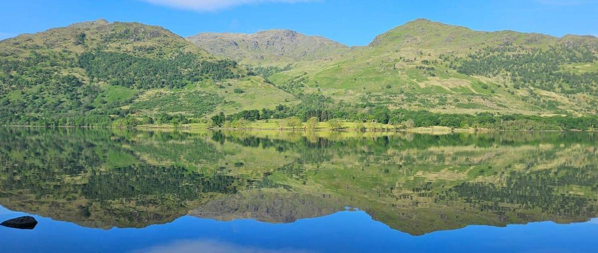 The Naturetrek Stuckindroin Reserve, viewed from the north-east shore of Loch Lomond Image
