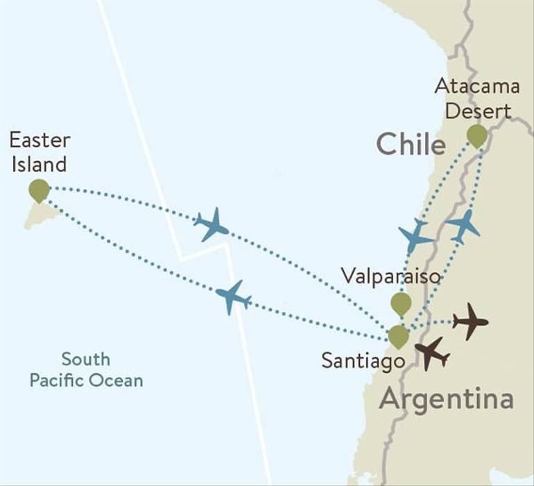 Chile Itinerary Maps