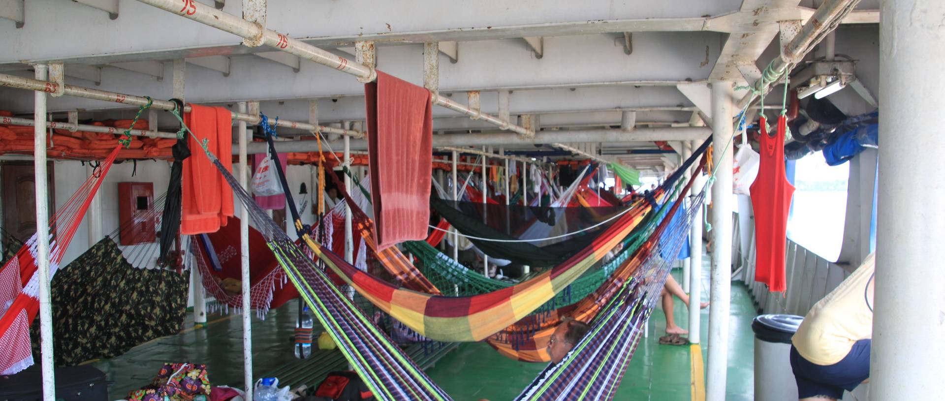 Sleeping In Hammocks, Boat Trip Belem Manaus