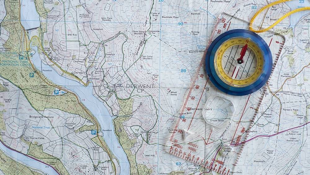 Map and compass navigation