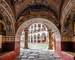Samochov gate, the arch with painted vaults in the courtyard. Rila Monastery, or Monastery of Saint John of Rila, the most f…