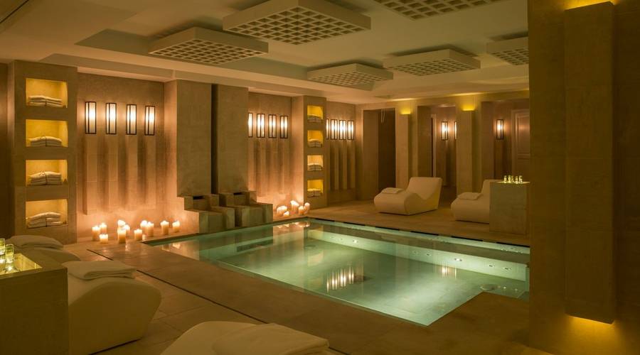 Indoor pool at Borgo Egnazia, a wellness spa retreat in Italy