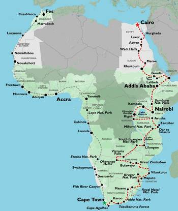 CAPE TOWN to CAIRO (23 weeks) Nile Trans
