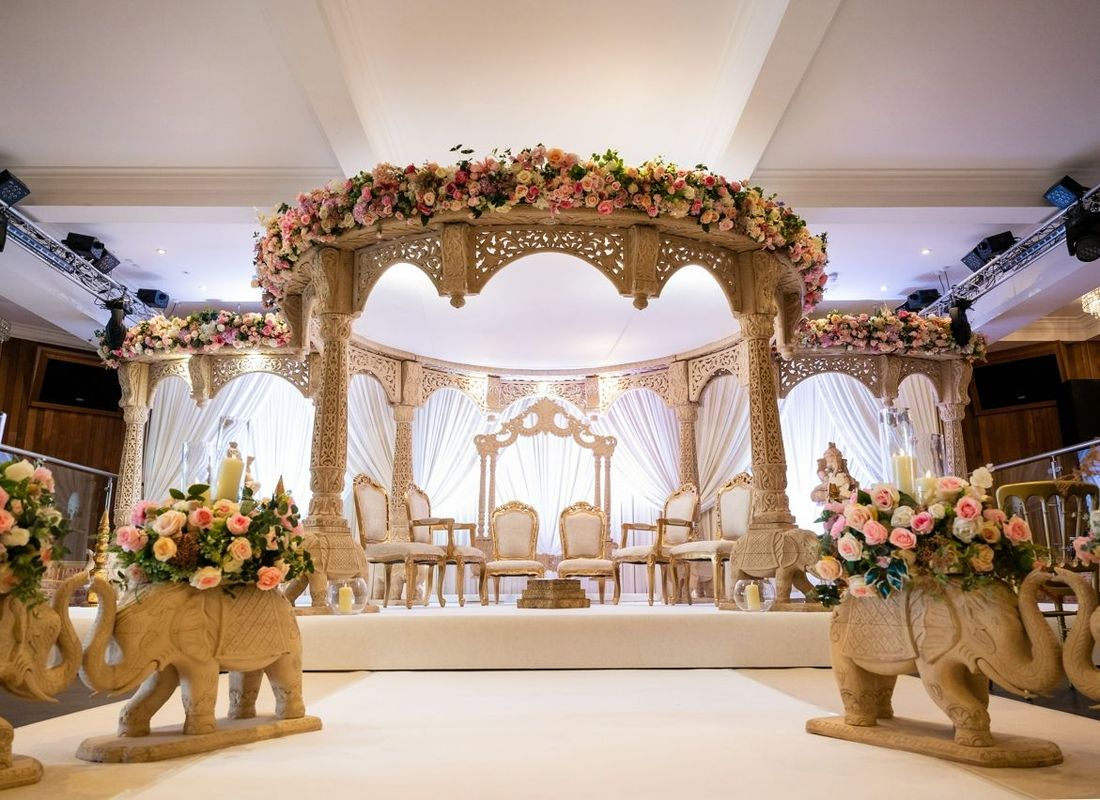 Asian wedding decoration inside The Grand Ballroom