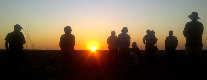 Group at sunset (Leon Marais)