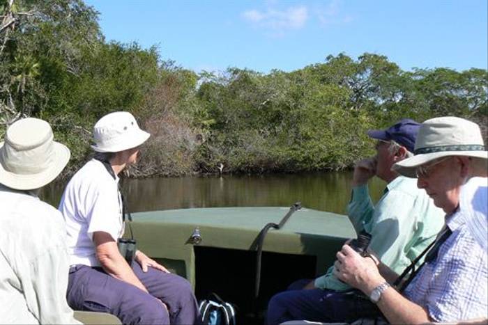 Naturetek clients on a boat trip (Peter Dunn)