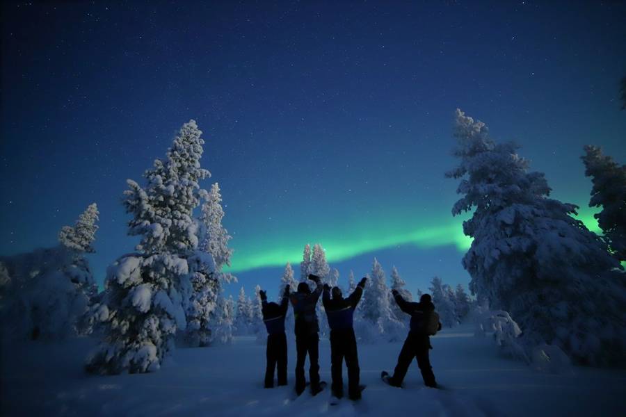 Northern Lights Glass Igloos in Phya, Finland