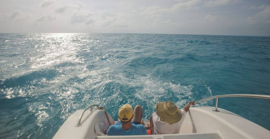 Couple on Catamaran 