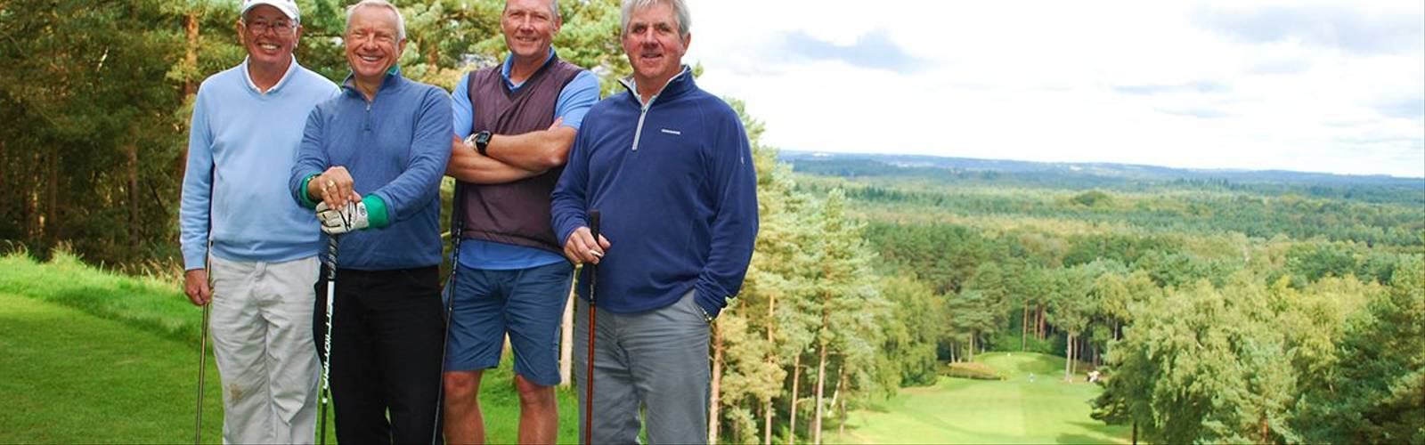 4 golfers on the 5th tee