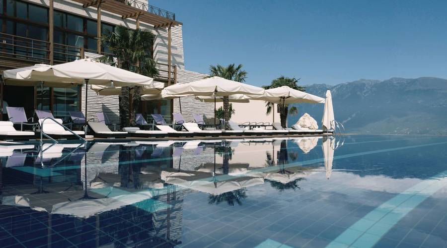 Pool area by Lefay Resort and Spa Lago di Garda