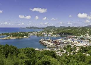 Castries from the Morne