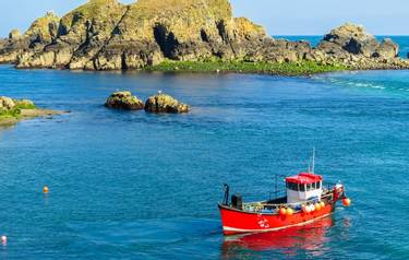 Landscape of the Sark Island, Guernsey, Channel Islands