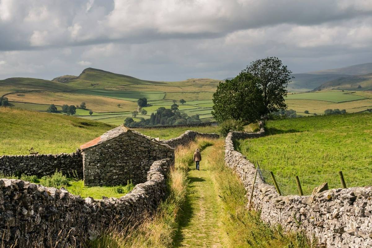 Walker in Yorkshire Dales