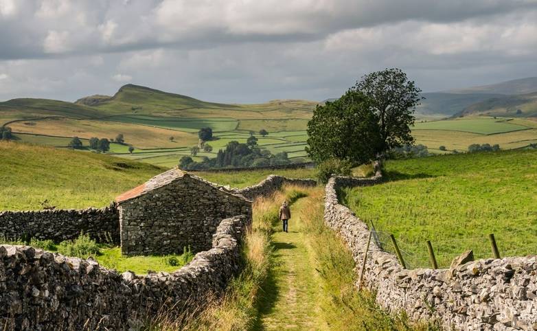 Walker in Yorkshire Dales
