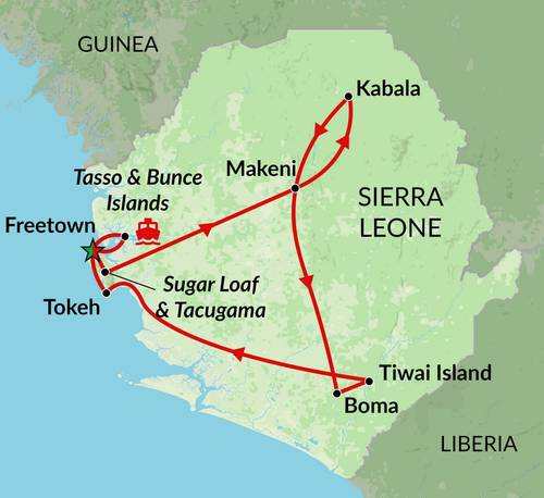 FREETOWN to FREETOWN (11 days) Sierra Leone Encounters