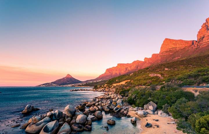 A wide picture of Clifton Beach in Cape Town, South Africa at late afternoon in a beautiful sunset. Colorful and satured tak… A wide picture of Clifton Beach in Cape Town, South Africa at late afternoon in a beautiful sunset. Colorful and satured tak…
