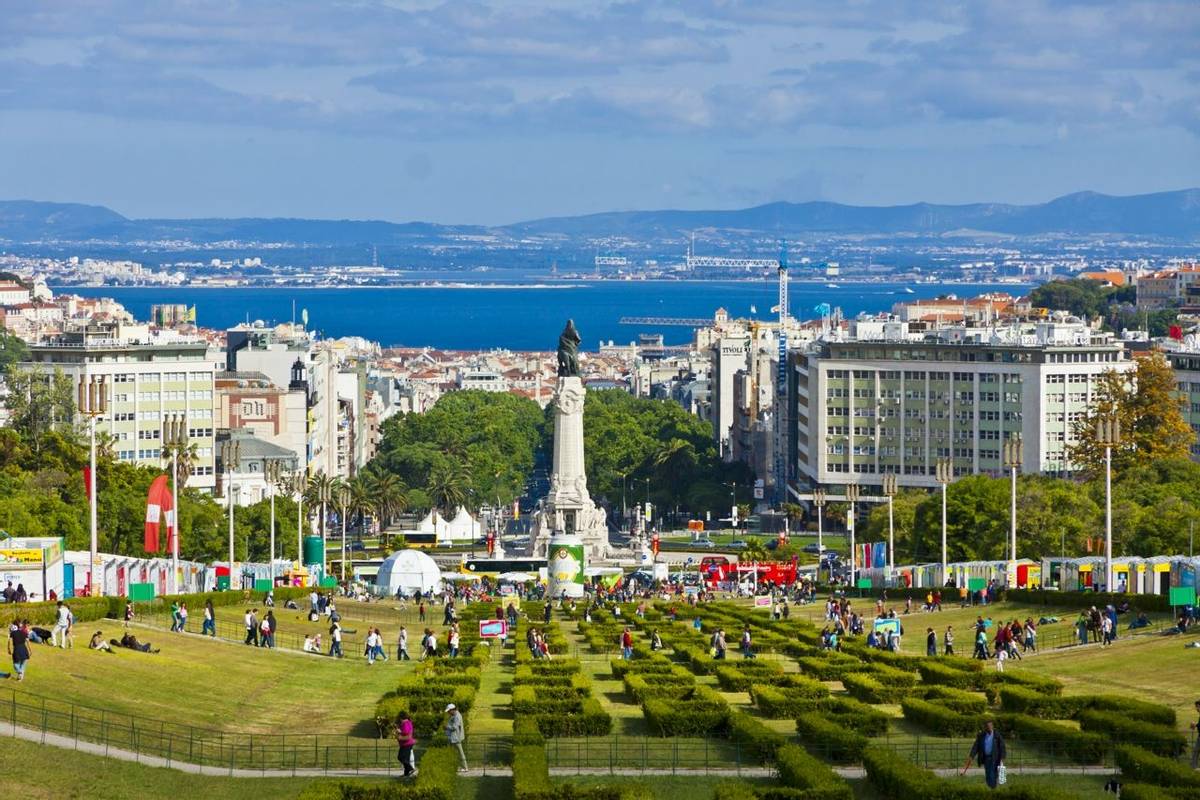 Eduardo VII Park in Lisbon, Portugal