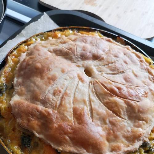 Recipes from our chefs - sweet potato, spinach & goats' cheese pie