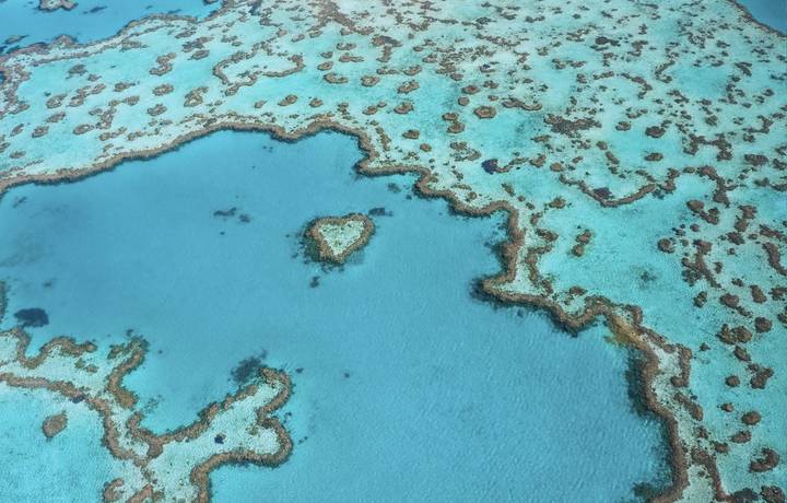 Heart Reef arial shot taken near Whitsunday islands, Queensland. Coral formation in the shape of a heart located at the gre… Heart Reef arial shot taken near Whitsunday islands, Queensland. Coral formation in the shape of a heart located at the gre…
