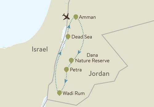 Jordan Itinerary Map