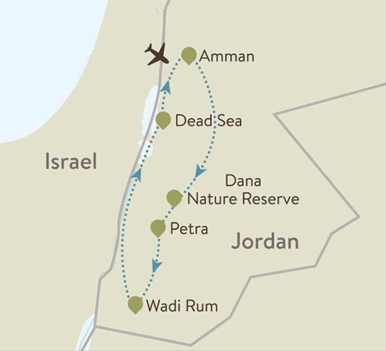Jordan Itinerary Map