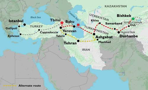 BISHKEK to TBILISI (42 days) Kyrgyzstan to Caucasus