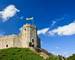 View of Cardiff Castle in Cardiff, Wales.