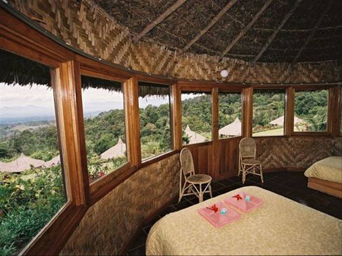 Bedroom of Ambua Lodge