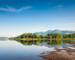Derwent Water with Latrigg mountain backdrop in the English Lake District, UK.