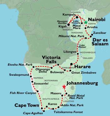 NAIROBI to JOHANNESBURG (93 days) Grand Adventurer