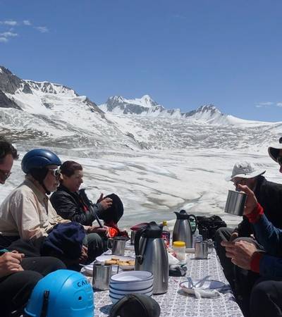 Lunch on the glacier