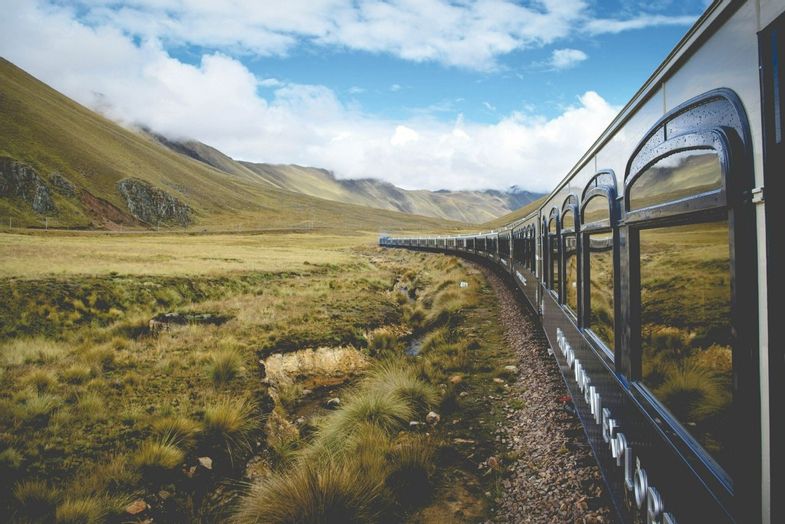 South Americaâs first luxury sleeper train, Belmond Andean Explorer, passes through La Raya, Peru, during its journey betw…