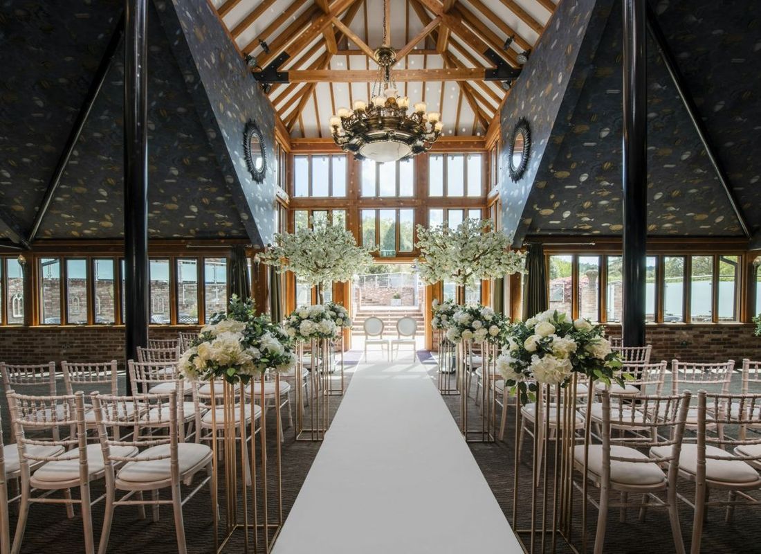 The Atrium Bar setup for a wedding