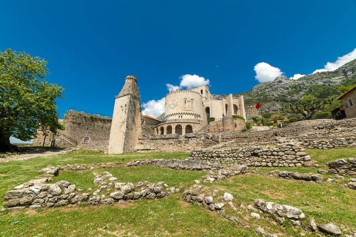 Kruja, Kroja, Kruja, Kruj, KrujÃ« - Skenderbeg castle and museum in town and a municipality in north central Albania